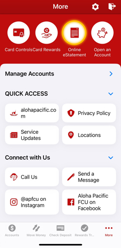 mobile banking estatements